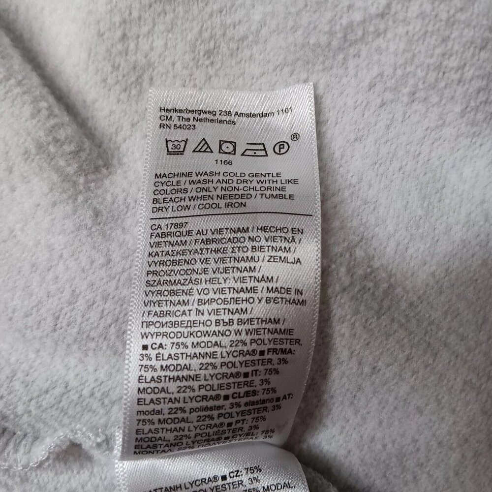 Athleta Womens Large Purana Wrap Sweatshirt Gray Heather Ribbed Long Sleeve Top - Picture 5 of 15